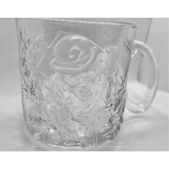 MUG/CUP-BATMAN FOREVER-THE RIDDLER-McDonalds-Clear Glass-Embossed-1995 - Picture 4 of 6